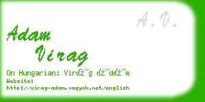 adam virag business card